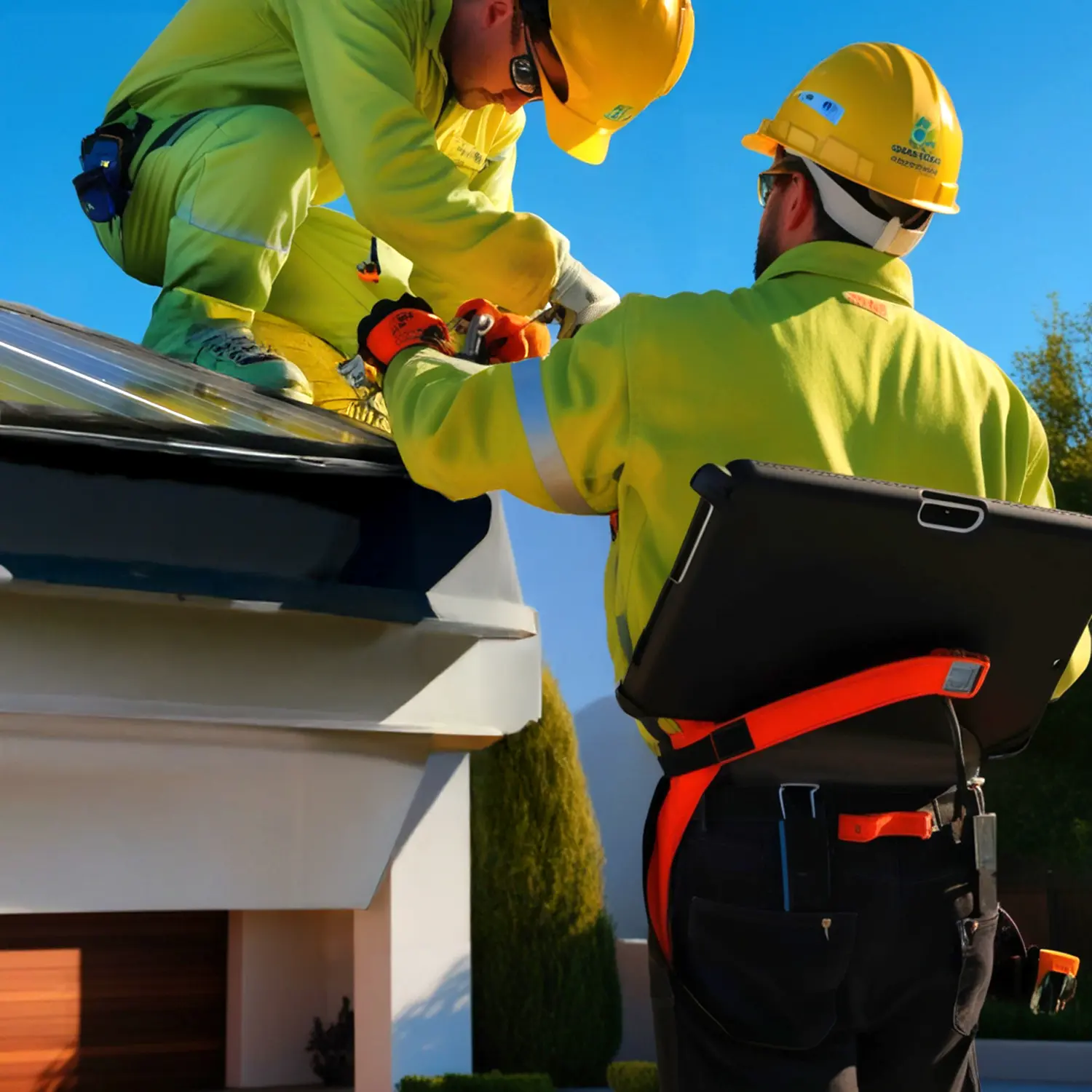 solar panel in rooftop installation
